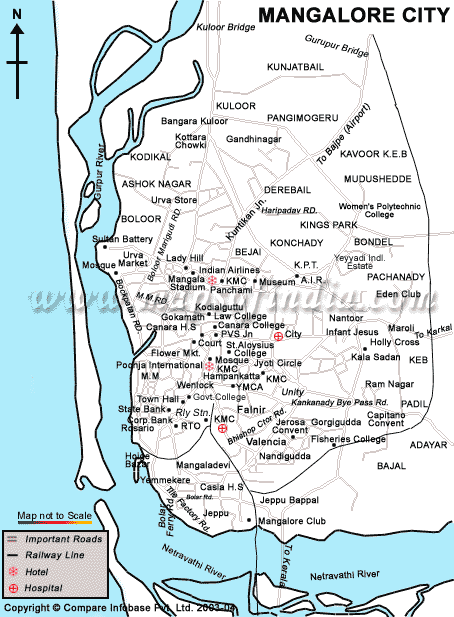 Mangalore City Map
